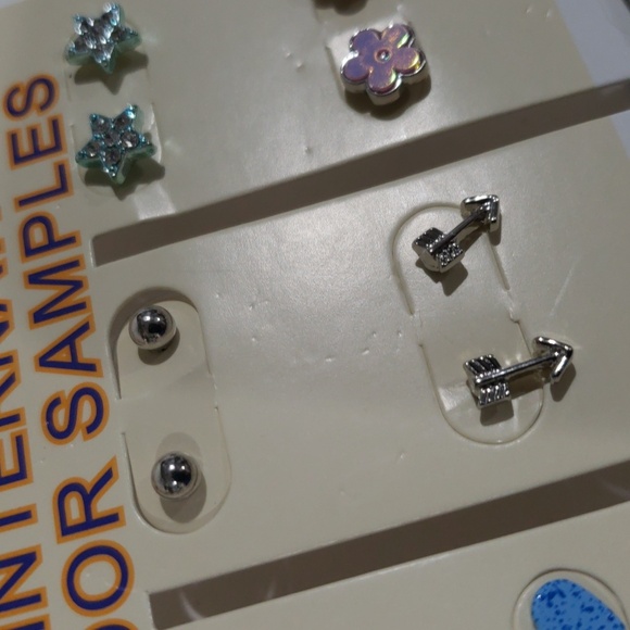 UNCAS International Set of 9 Stud Colorful Earrings - Trendy & Stylish Jewelry - Picture 10 of 11